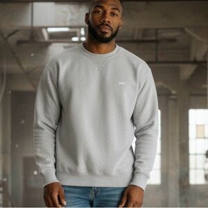 Obey Streetwear Long Sleeve Crewneck‎ Sweatshirt, Ash Gray, Size M, NWT